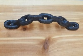 8&quot; Cast Iron Chain Link Door Handle Pull Gate Barn Pantry FREE S/H - $13.74