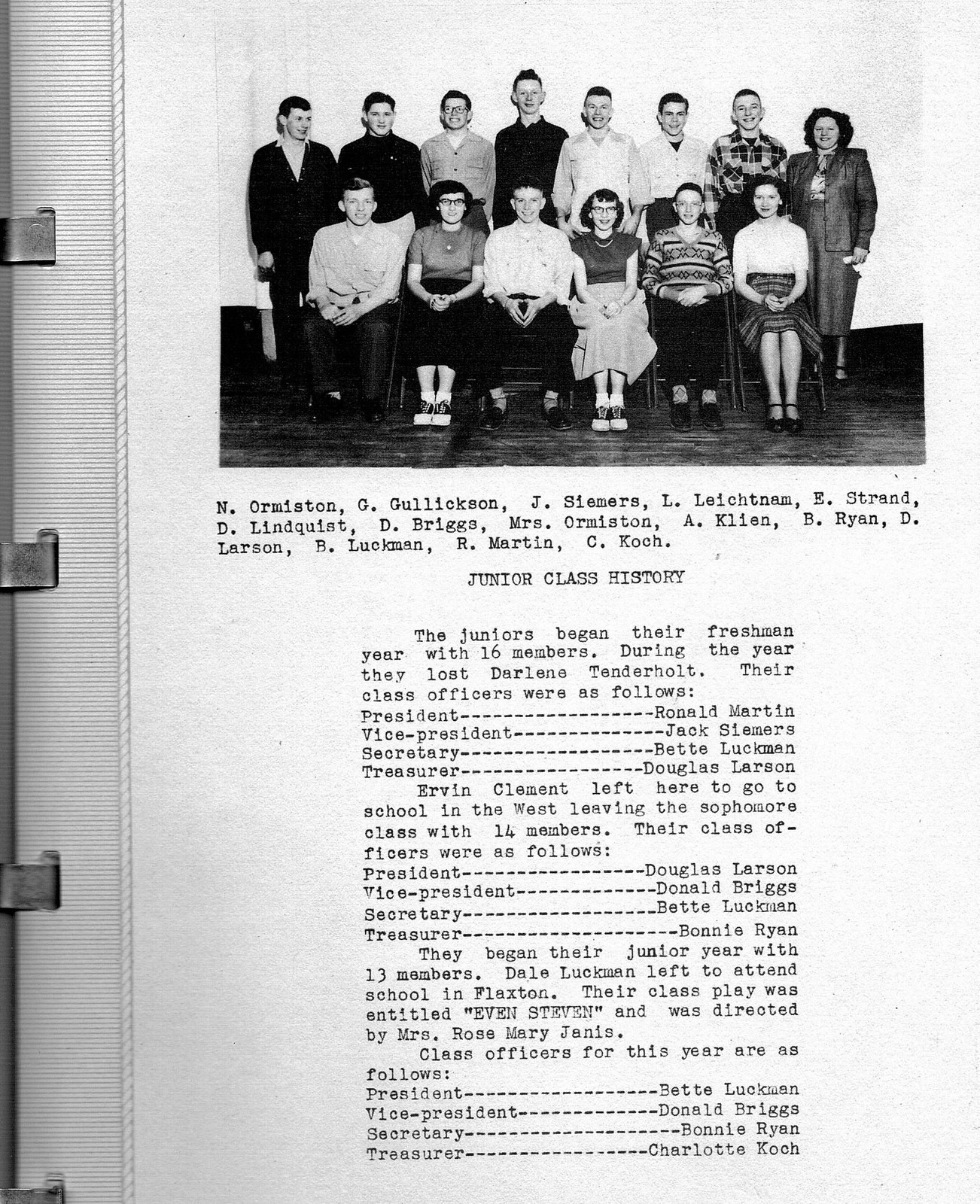 1950 Bow Bells High School YearBook, BowBells, North Dakota Elementary & High Schools