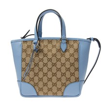 Gucci original gg calf leather beige mineral blue tote cross body 449241 stella saksa thumb200