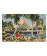 Vintage Postcard Busch Gardens Tampa Florida Hospitality House Woman Dee... - $6.92