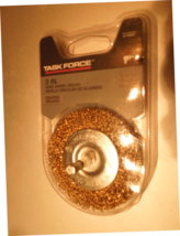 Task FORCE 3&quot; Wire Wheel Brush 1/4&quot; shank #179891 - $7.90