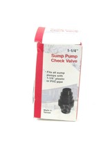 Pro Plumber Plastic 1-1/4&quot; Sump Pump Check Valve- 141731 - $7.76