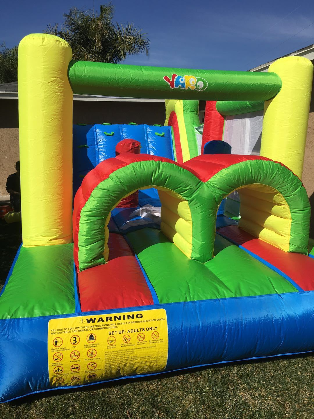 YARD Inflatable Jumping House Castle Double Slides Kids PVC Oxford