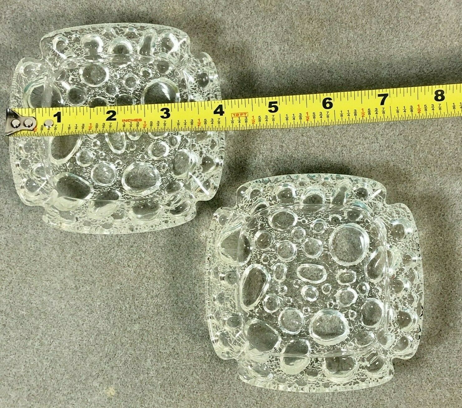 Vintage Libbey Clear Glass Ashtray Pebble Beach River Rock Small 4 inch