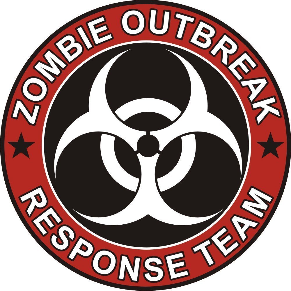 Primary image for 4" Round - Zombie Outbreak Response Team Decal Vinyl Sticker
