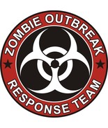 4&quot; Round - Zombie Outbreak Response Team Decal Vinyl Sticker - $3.50