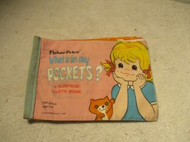 Vintage 1971 Fisher Price What’s In My Pockets Cloth Book For Girls 179 - $14.84