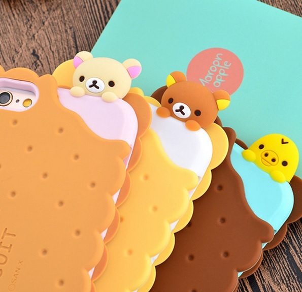 New 3D Bear Rilakkuma cute Soft phone Case Cover For iPhone 5 5S 6 6S 7