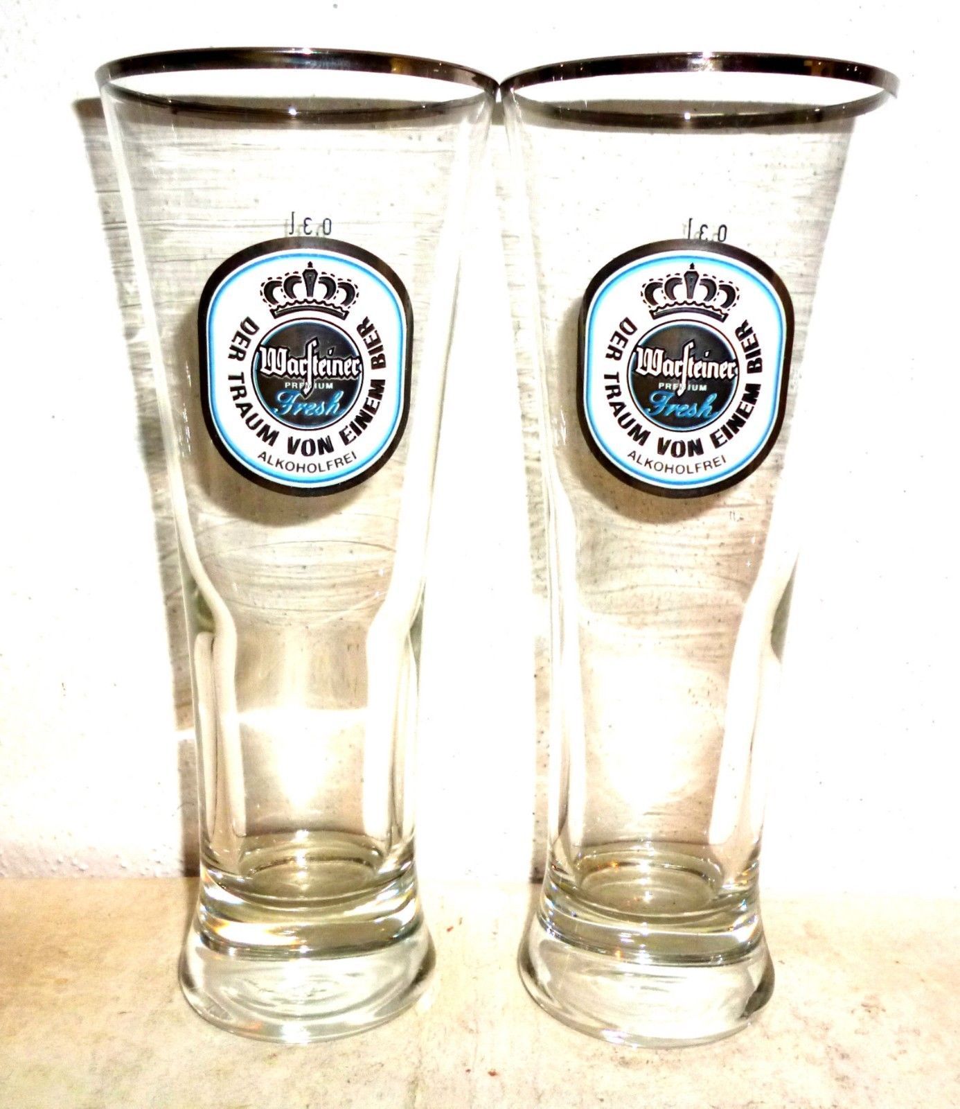 2 Warsteiner Fresh Warstein German Beer Glasses And Model Truck Germany 7271