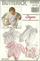 Butterick Sewing Pattern 5001 Girls Infant Dress Party Pants Romper NB S... - $9.99