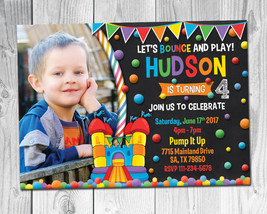 Bounce House Invitation / Jump birthday Party invitation - $8.99