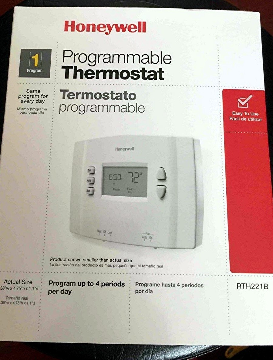 Honeywell RTH221B One-week Programmable Heating and Cooling Thermostat - $17.00