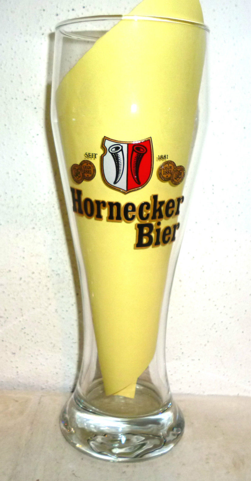 2 Hornecker Bier Weizen German Beer Glasses Germany