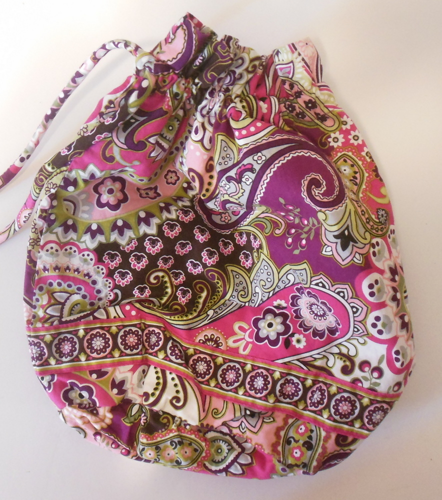 Retired Vera Bradley Berry Paisley Ditty Bag Pink Lunch Gym Bag ...