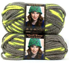 2 Lion Brand Wool-Ease Thick & Quick 6 Super Bulky 510 Toucan Washable Yarns