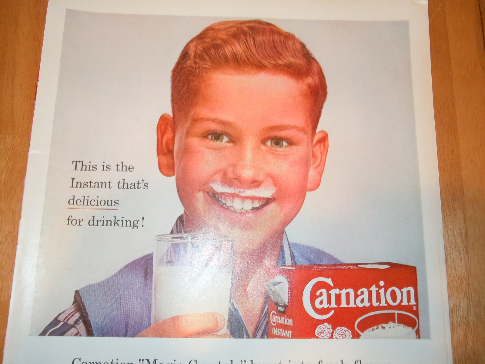 Vintage Carnation Instant Milk Magazine Advertisement 1960