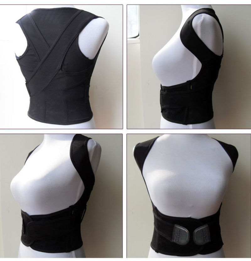 Adjustable Back Posture Correction Support Corrector Lumbar Shoulder Brace Belt
