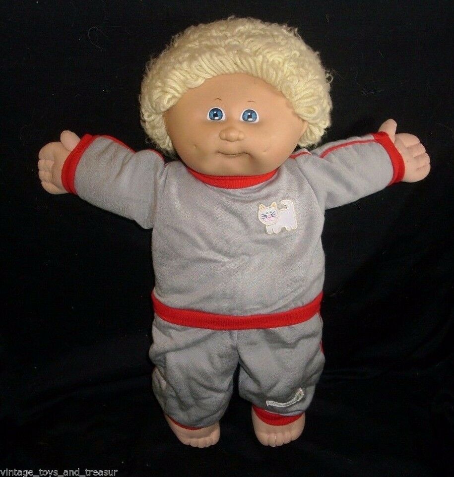 cabbage patch doll blonde curly hair
