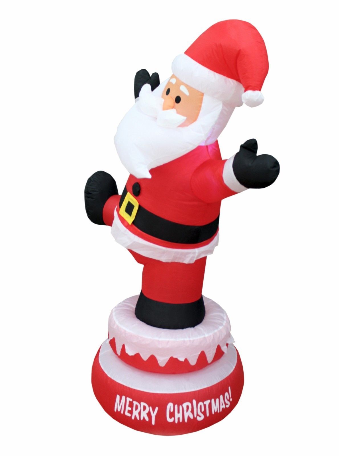 5 Foot Tall LED Animated Christmas Inflatable Santa Claus Yard