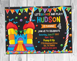 Bounce House Invitation / Jump birthday Party invitation - $7.99