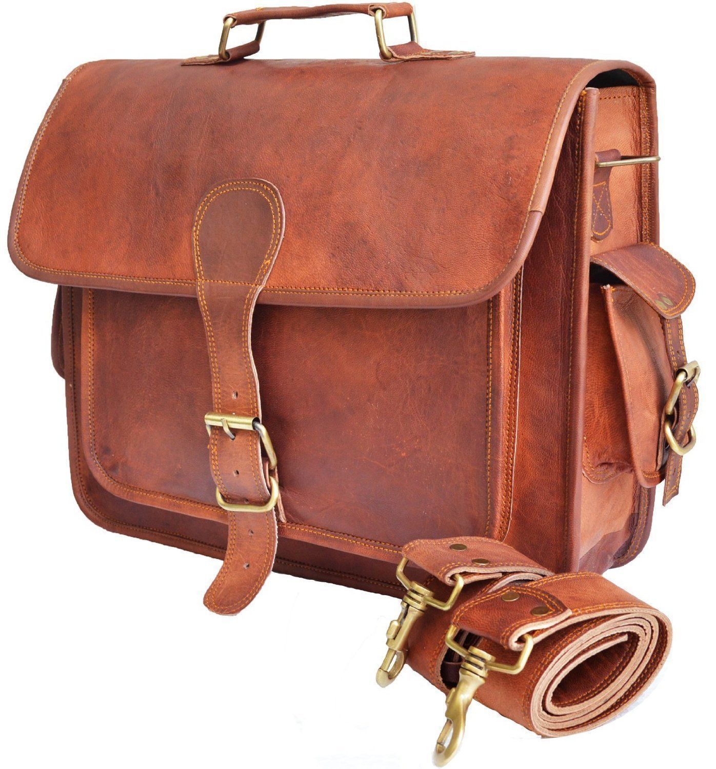 New Men&#39;s Genuine Scrub Vintage Rustic Soft Leather Messenger Shoulder Sale Bag - Backpacks ...