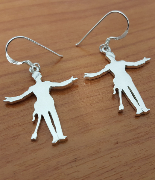 Hood Earring - Iconic Silhoutte - Remembrance Symbol - Sterling Silver -Handmade