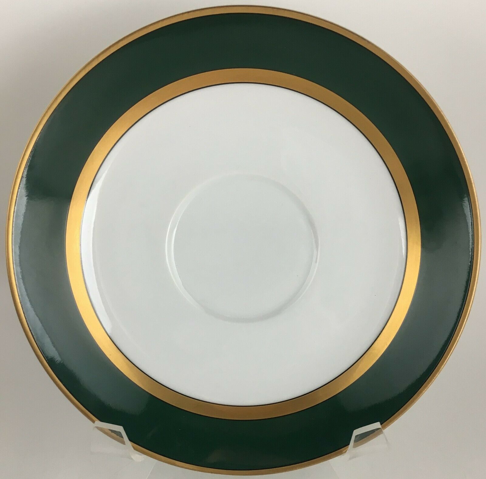 Primary image for Fitz & Floyd Renaissance Dark Green Saucer ( for cream soup bowl ) 