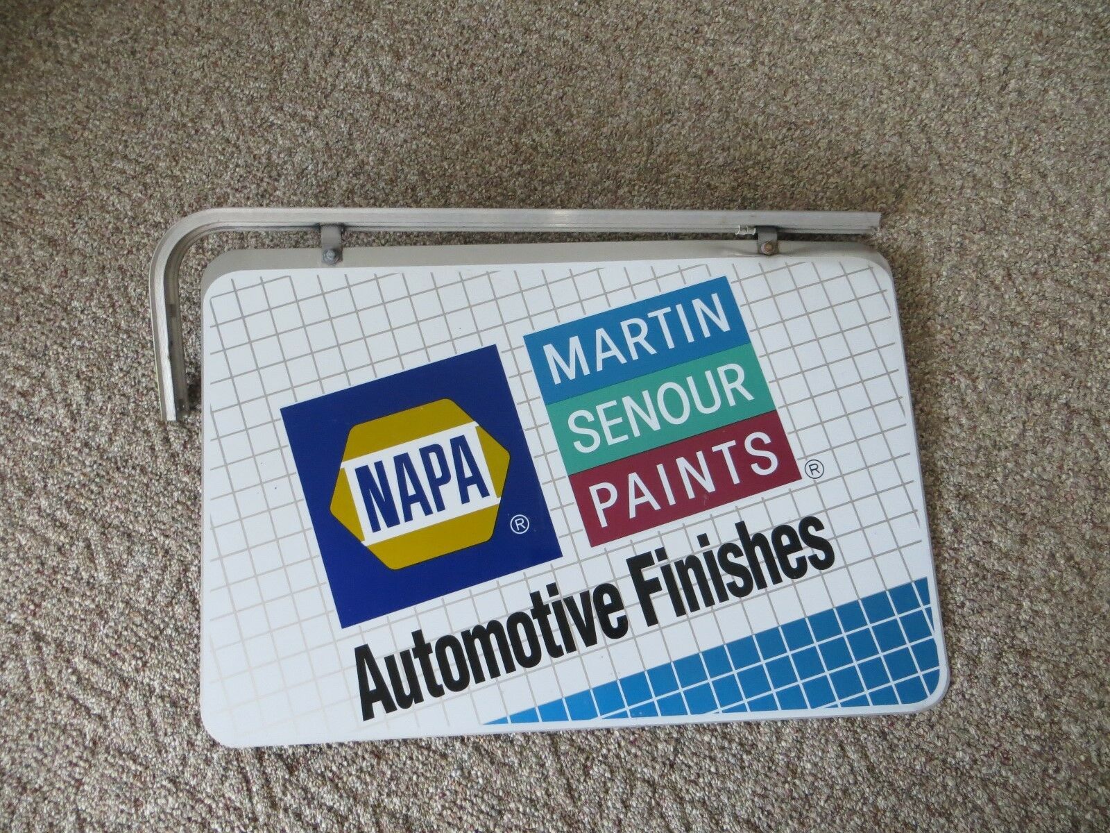 NAPA AUTOMOTIVE FINISHES MARTIN SENOUR PAINTS DOUBLE SIDED WITH BRACKET