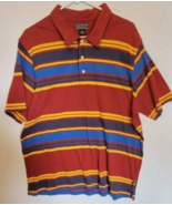 Lucky Brand Mens Polo Shirt Short Sleeve Size  XXL Multicolor Stripe 100... - $13.99