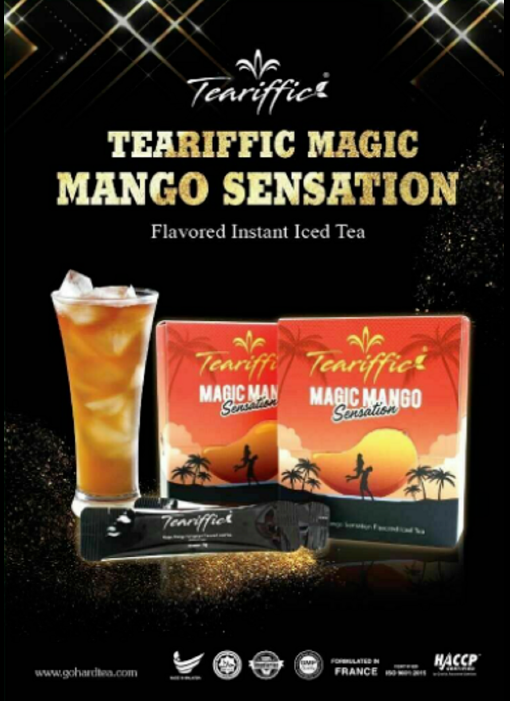 [1 BOX = 12 SACHETS EACH BOX] TEARRIFIC MAGIC MANGO SENTATION ICED TEA