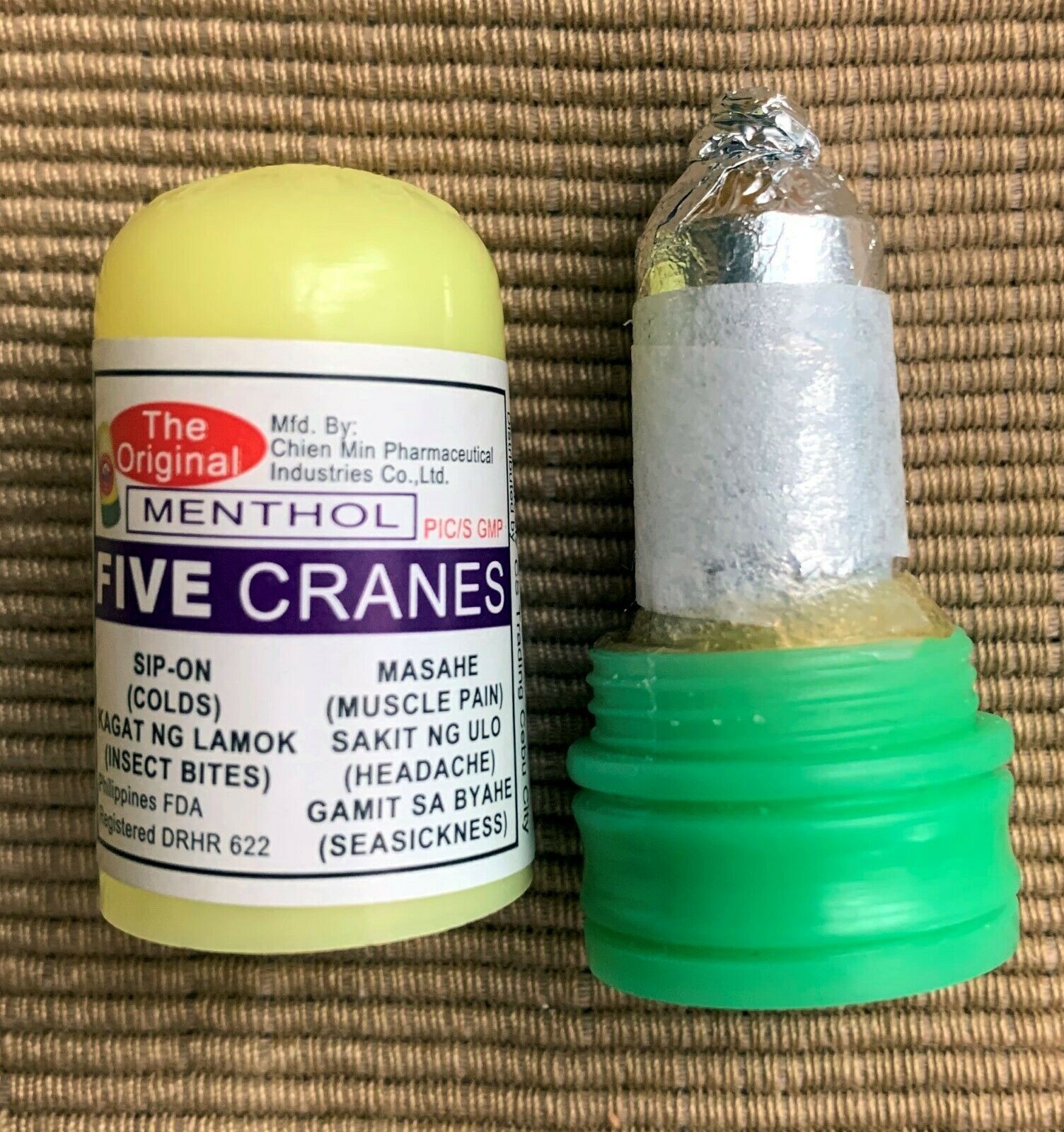 4 pcs Menthol Five Cranes Stick Instant Headache Relief, Insect Bites