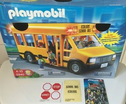 playmobil school bus with flashing lights
