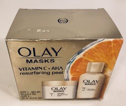 NEW Olay Masks Vitamin C + AHA Resurfacing Peel 2 Step System DAMAGED BO... - $18.98