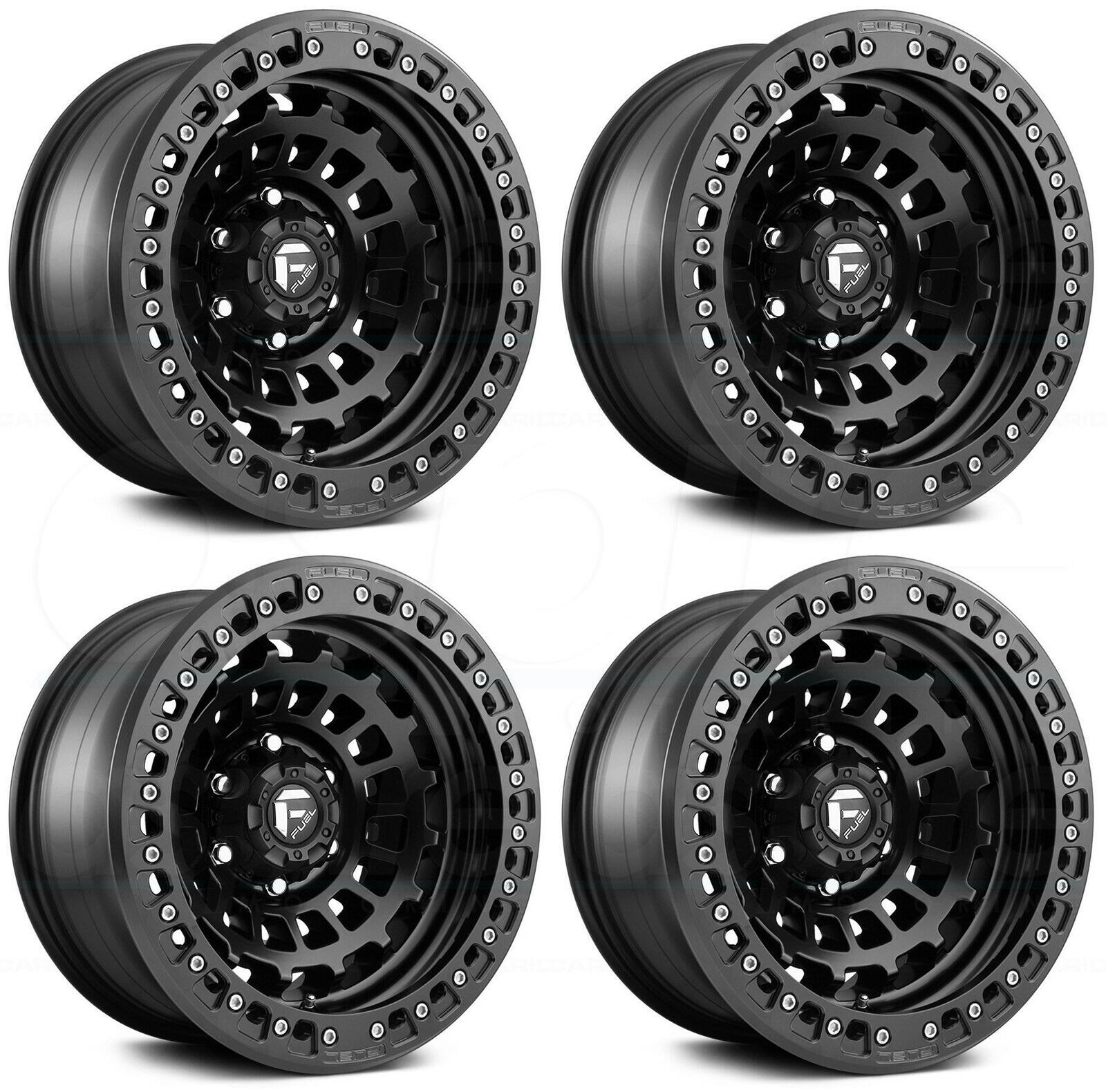 17x9 Fuel D101 Zephyr 5x5/5x127 -15 Matte Black Wheels Rims Set(4) - Wheels