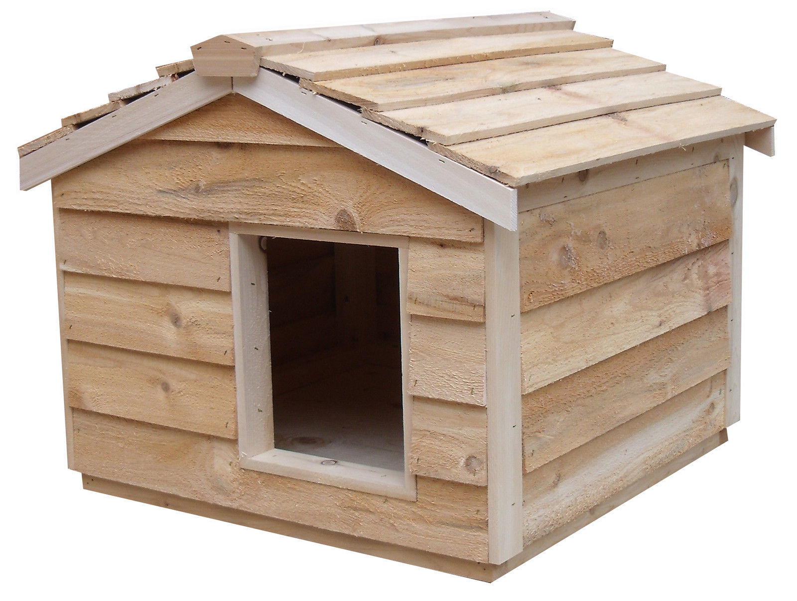 INSULATED CEDAR OUTDOOR CAT  HOUSE  SMALL  DOG HOUSE  FERAL CAT  SHELTER PET HOUSE  Furniture 
