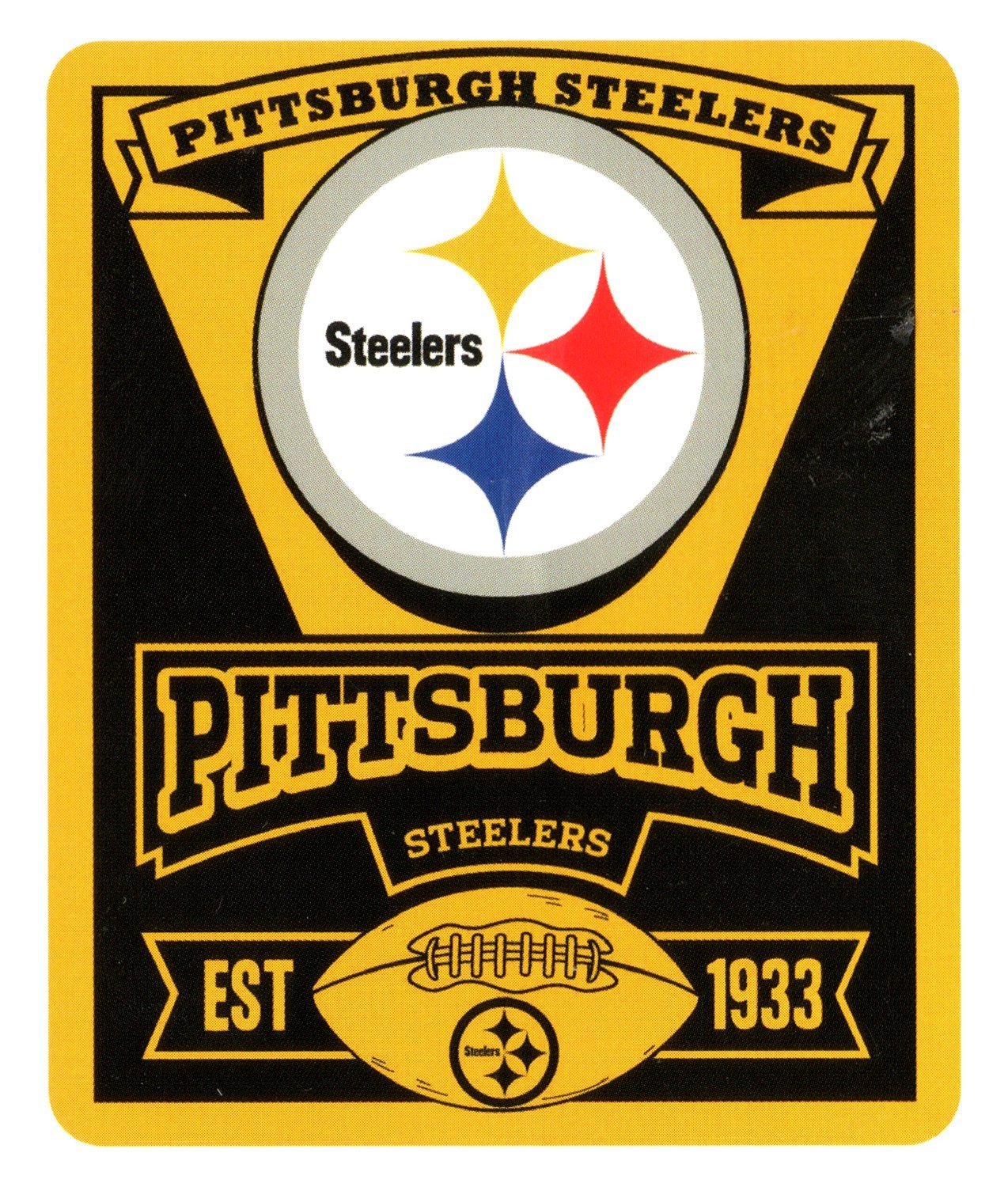 NFL Marquee Logo Lightweight Fleece Blanket (Pittsburgh Steelers ...