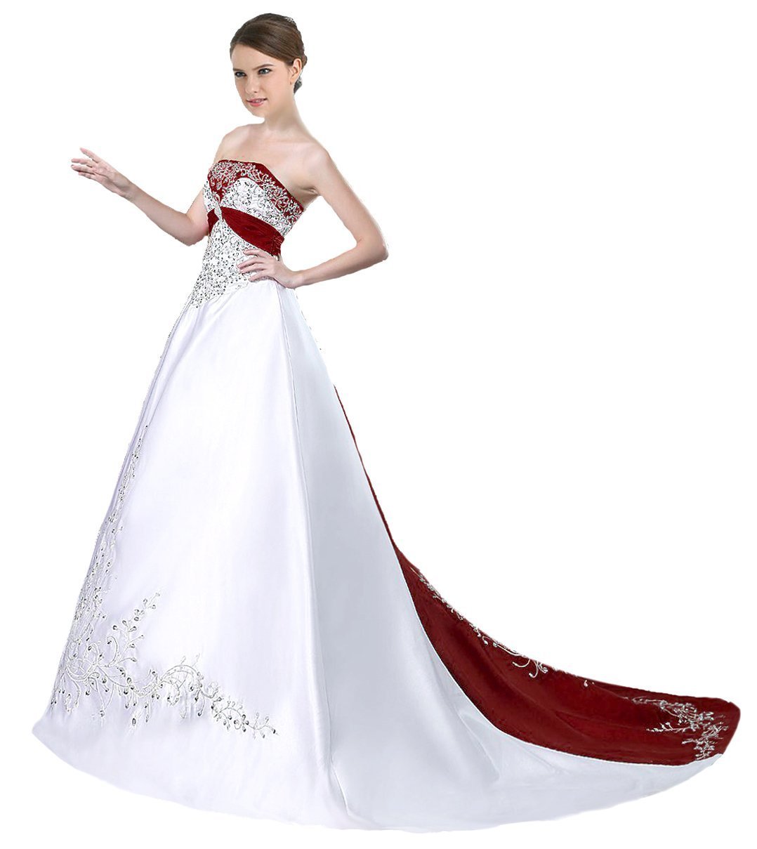 picture-35-of-burgundy-and-white-wedding-dress-brasilxteam