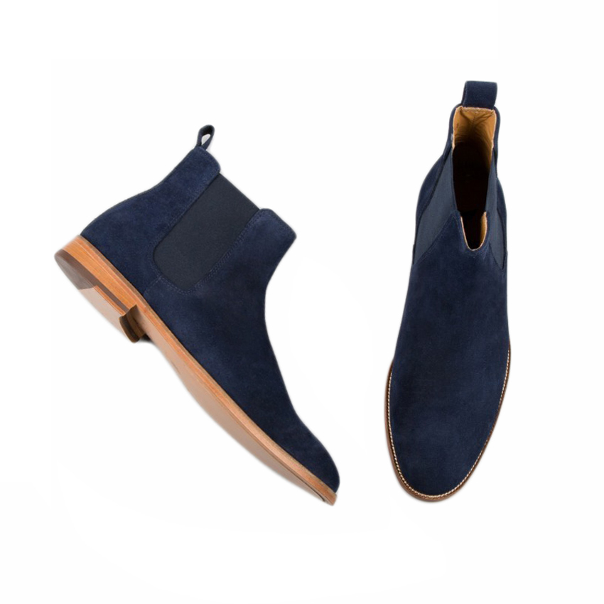 chelsea boots navy blue