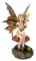 Amy Brown Tropical Sunny Yellow Butterfly Fairy Enchanted Forest Figurin... - $40.99