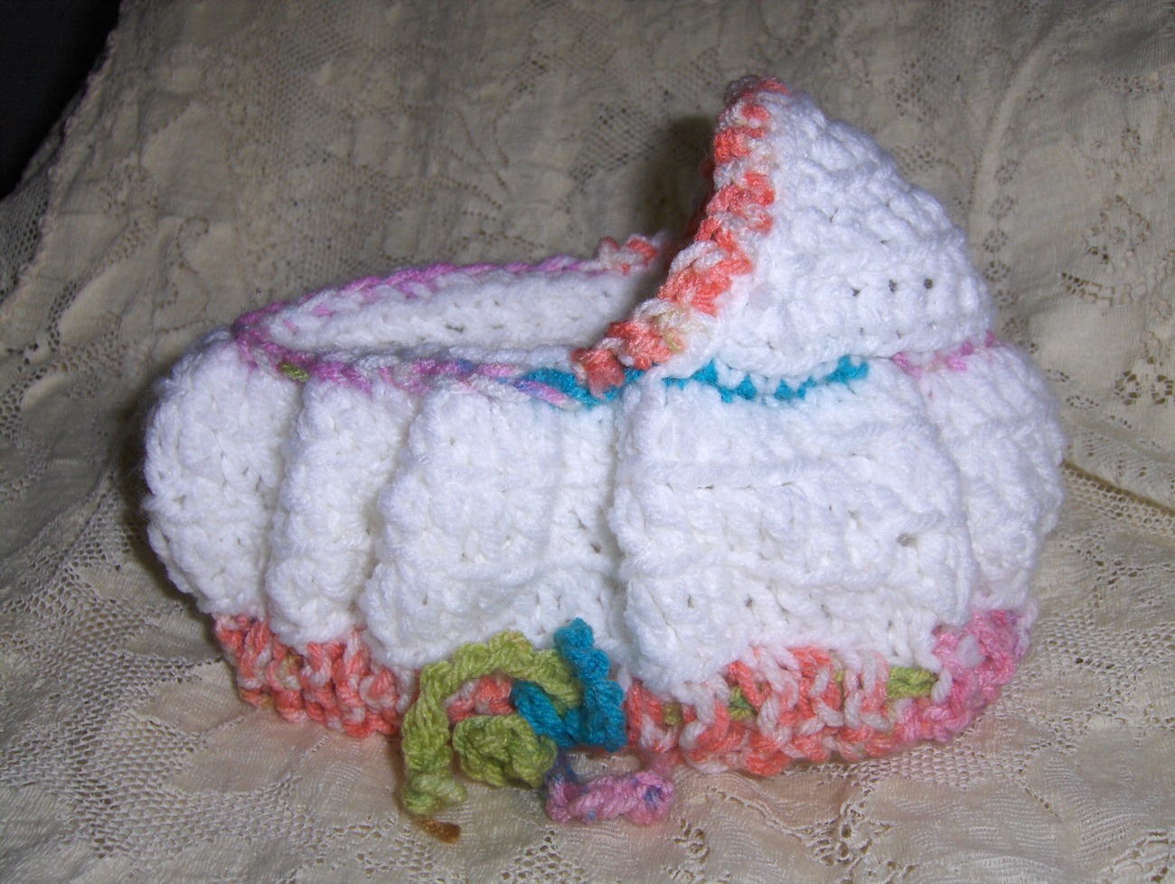 crochet doll bassinet pattern