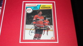 Larry Robinson Signed Framed 11x17 Photo Display Canadiens Stanley Cup image 2