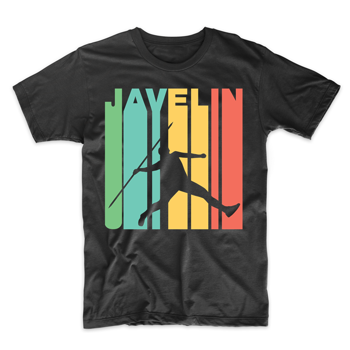 Retro 1970's Style Javelin Throw Track And Field TShirt TShirts
