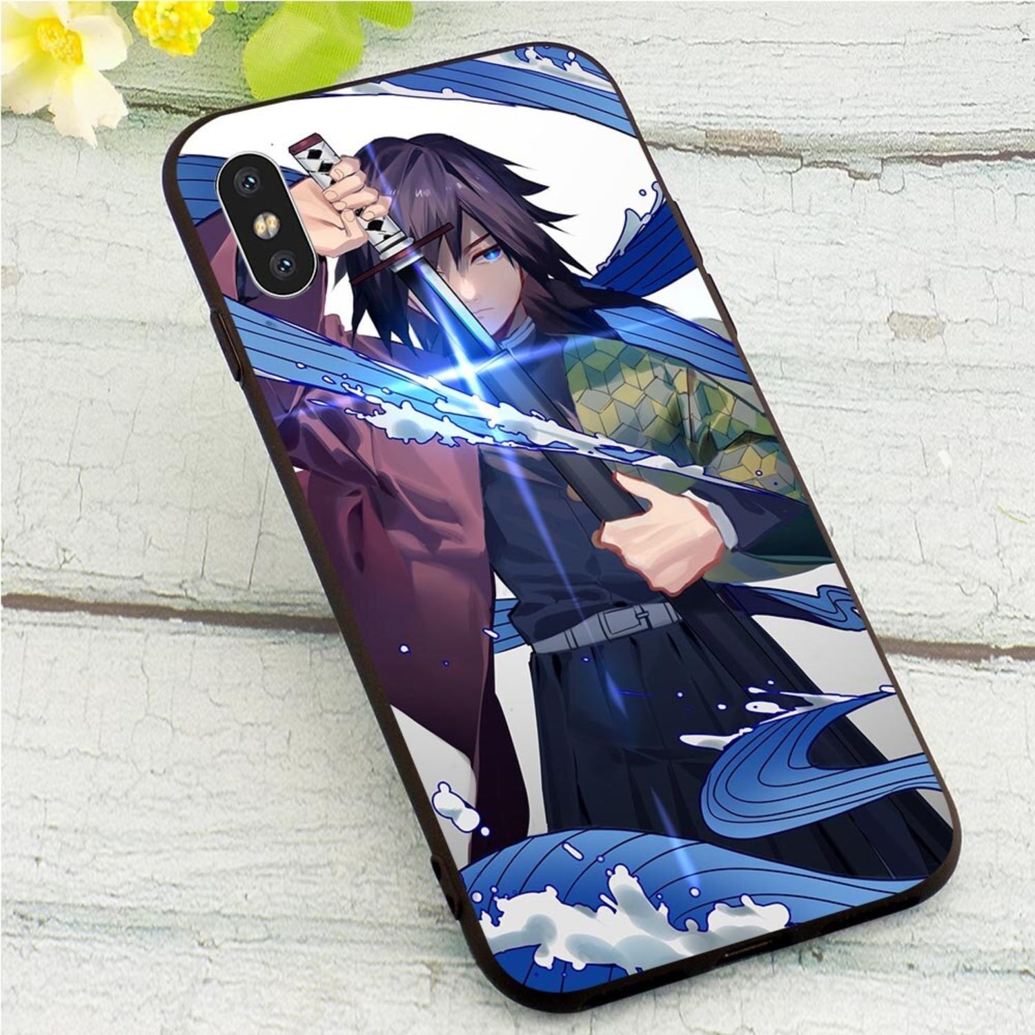 Fashion Demon Slayer Tomioka Giyuu Phone Case for iPhone 11 Pro Max Xs