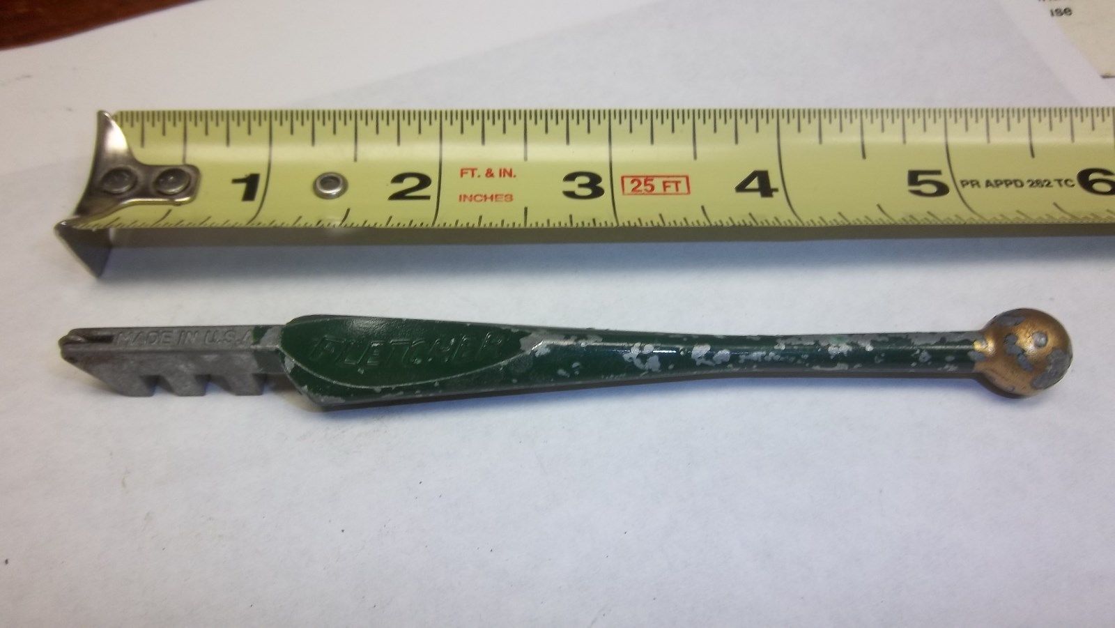 Vintage Green Fletcher Glass Cutter 5" Long, Model 02A, Made in USA
