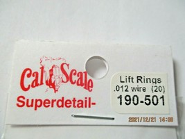 Cal Scale # 190-501 Lift Rings .012 Wire Pack of 20 HO-Scale image 2