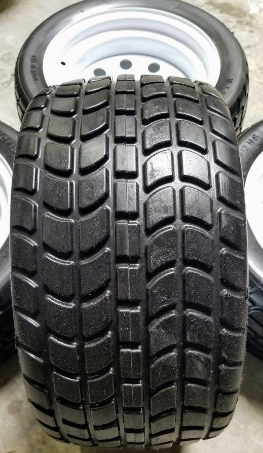 4 Amerityre 18x8.5012 Solid Rubber Tire Turf Golf Cart Tire and Wheel