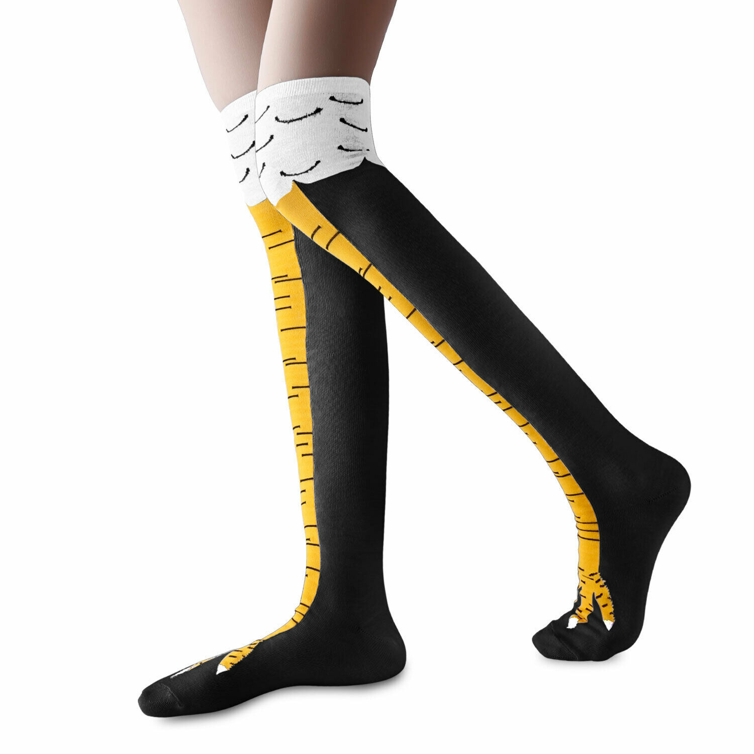 Women Girl Knee High Socks Chicken Leg Warmer Long Thigh 3d Sock Funny Stockings Leg Warmers