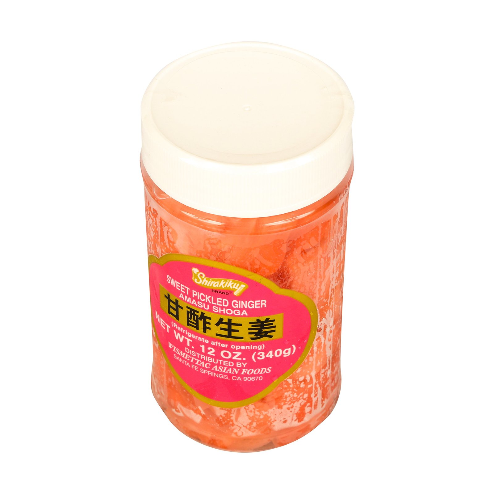 Amasu Shoga (Sweet Pickled Ginger) 12oz by Shirakiku. Ginger