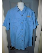 Magellan Outdoor Blue Fish Gear Fishing Short Sleeve Shirt Size S Boy&#39;s EUC - $21.25