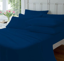 15 &quot; Pocket Blue Sheet Set Egyptian Cotton Bedding 600 TC choose Size - $64.99+